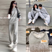 [Ảnh thật/Video] Set bộ nỉ COSMOS form oversize, Bộ đồ quần ống boom áo dài tay hoodie form rộng Ulzzang